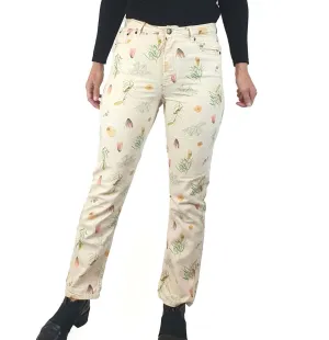 Gorman   Diana Kinter cream jeans with cute print size 8