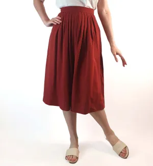 Gorman red mid calf high waisted skirt size 6