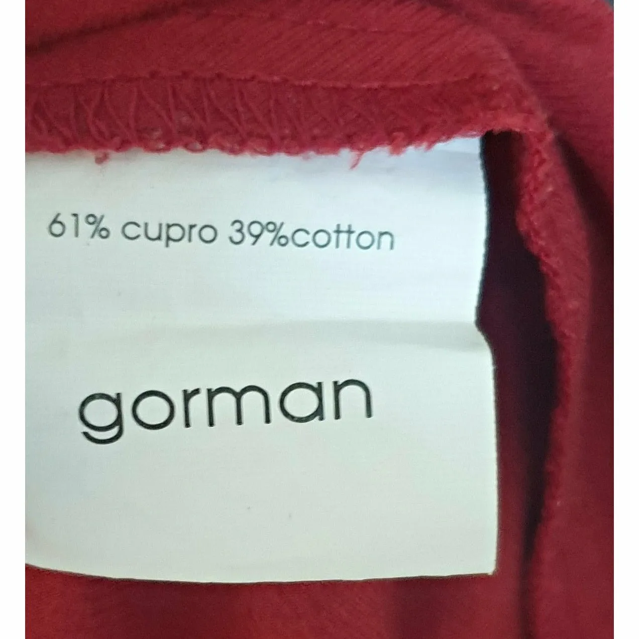 Gorman red mid calf high waisted skirt size 6