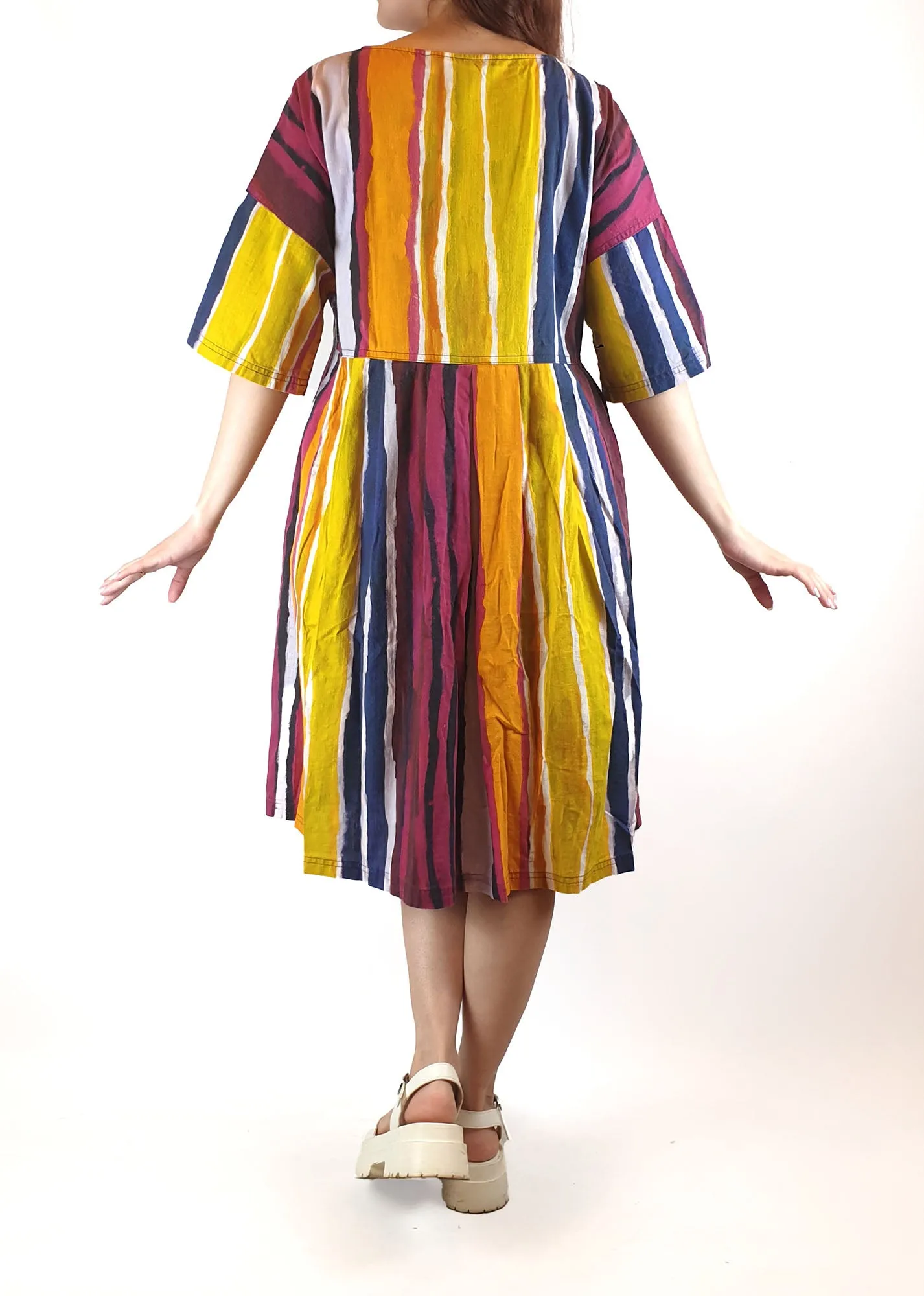 Gorman x Mangkaja stunning earthy coloured unique print dress size S (best fits size 10)