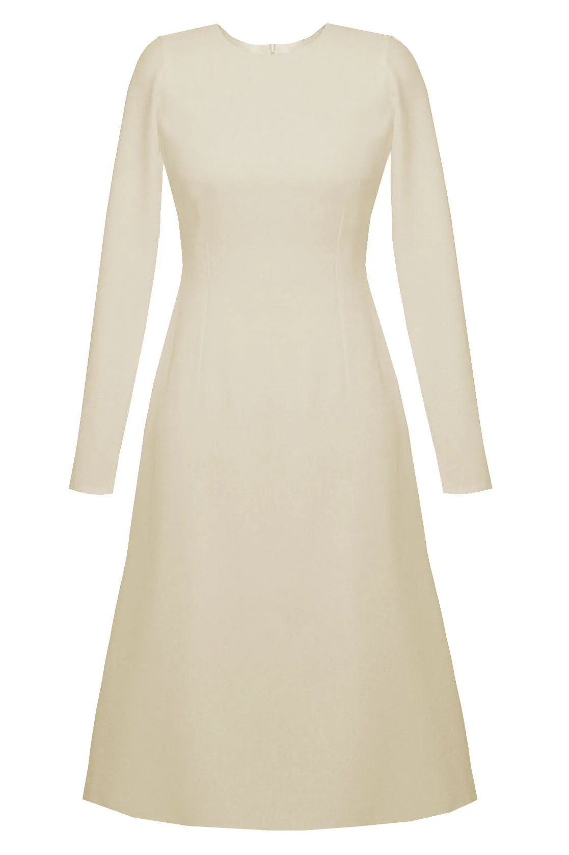 Grace Blue Midi Dress with Long Sleeves