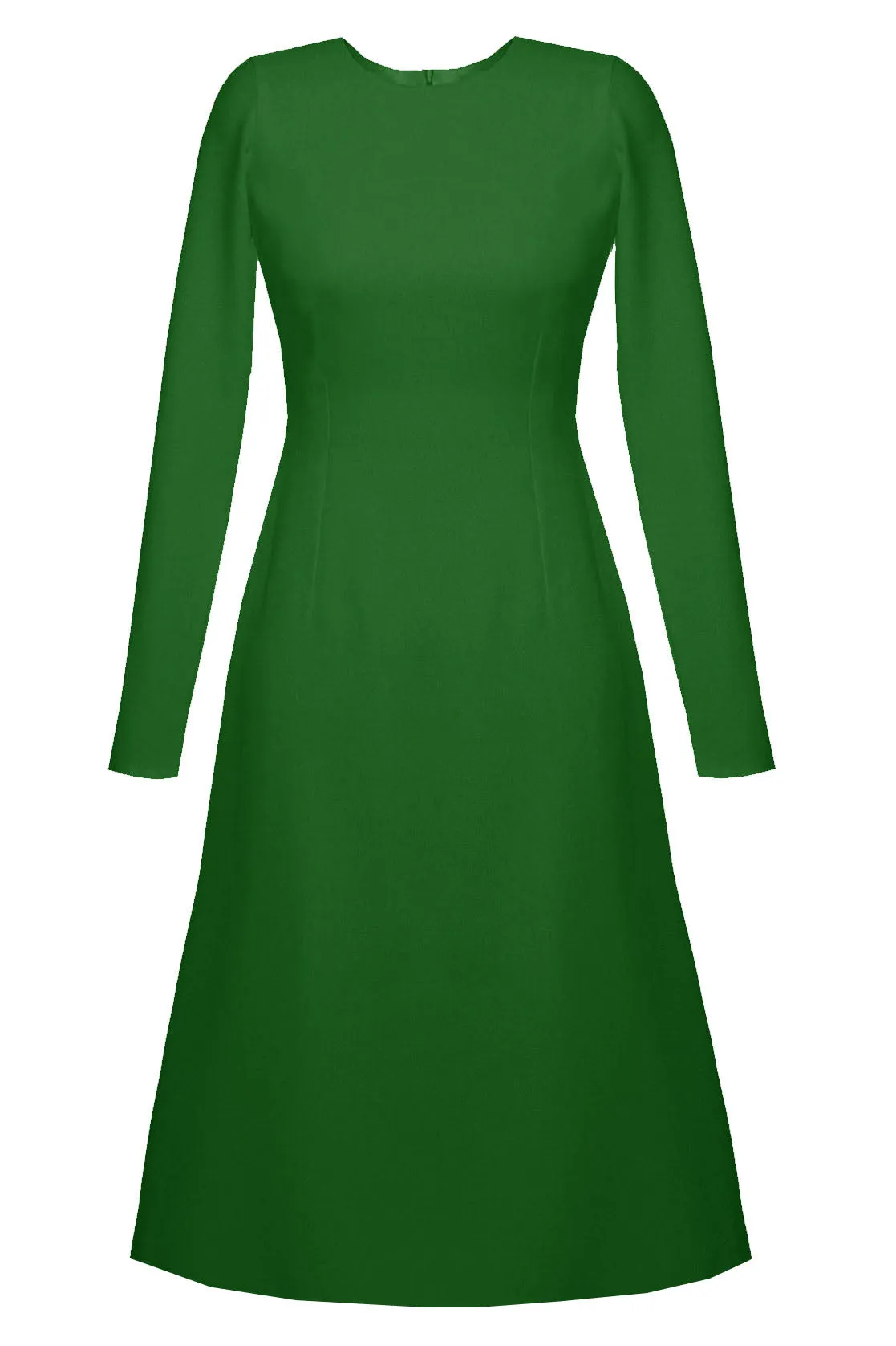 Grace Blue Midi Dress with Long Sleeves