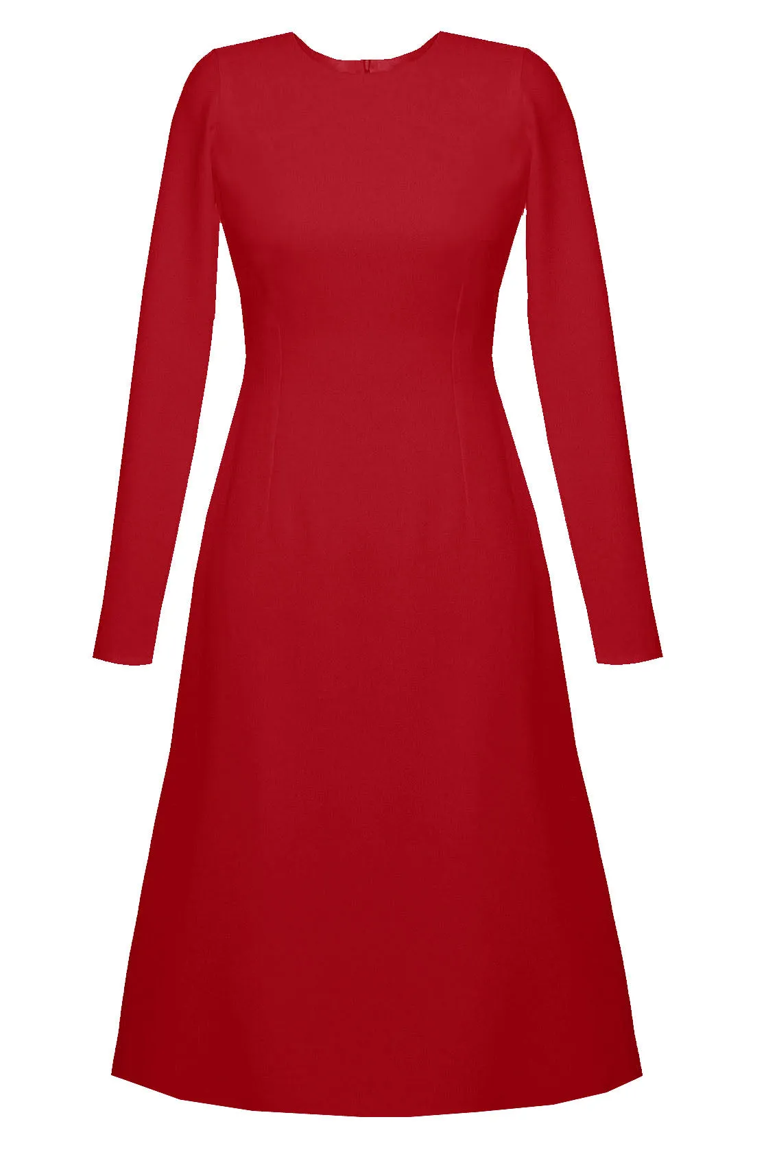 Grace Blue Midi Dress with Long Sleeves