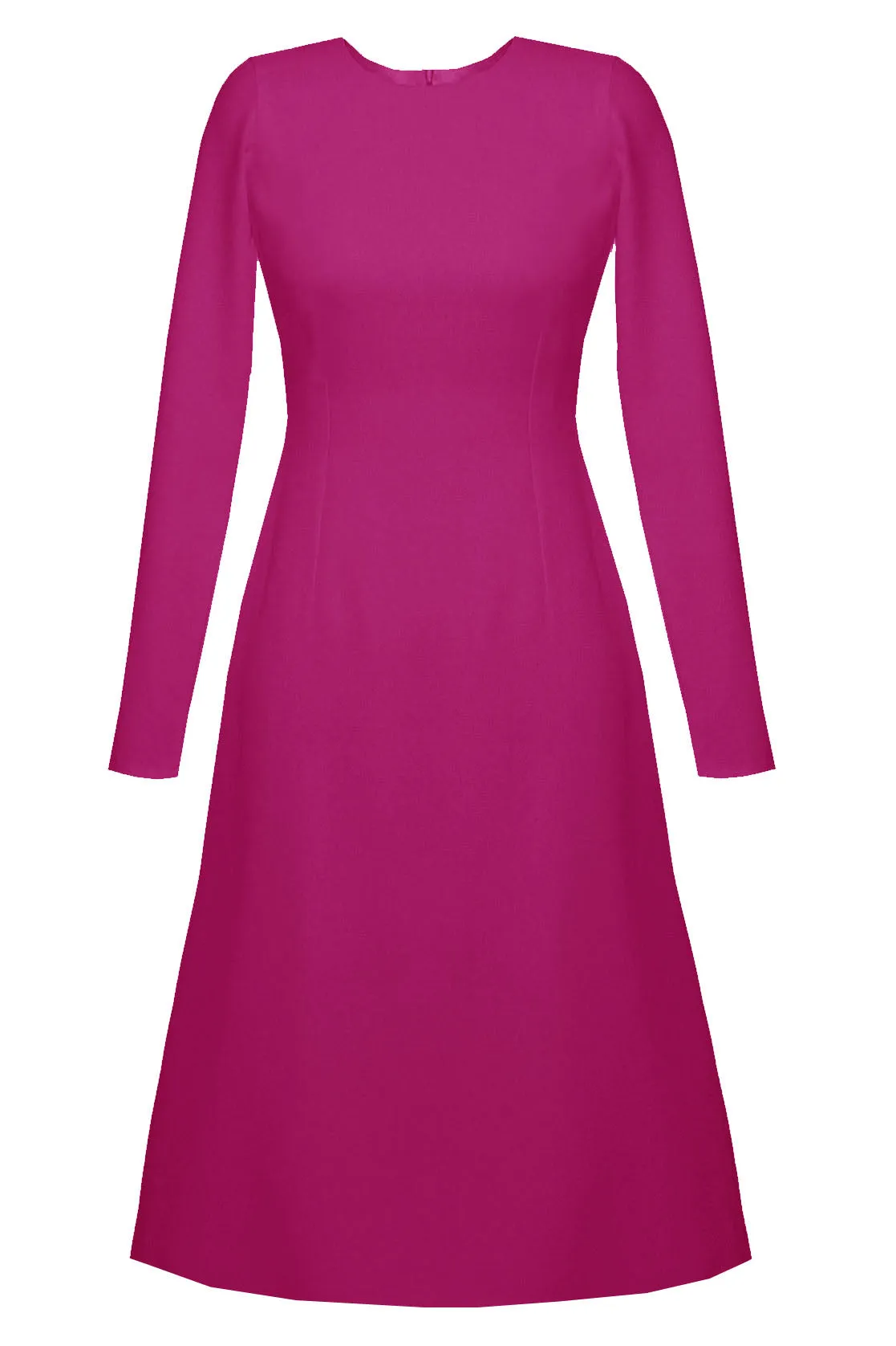 Grace Blue Midi Dress with Long Sleeves