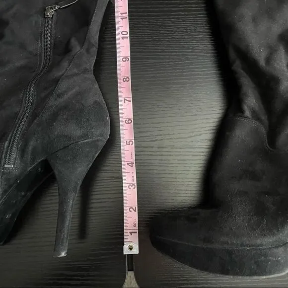 Guess Black Over the Knee Heeled Boot, 9