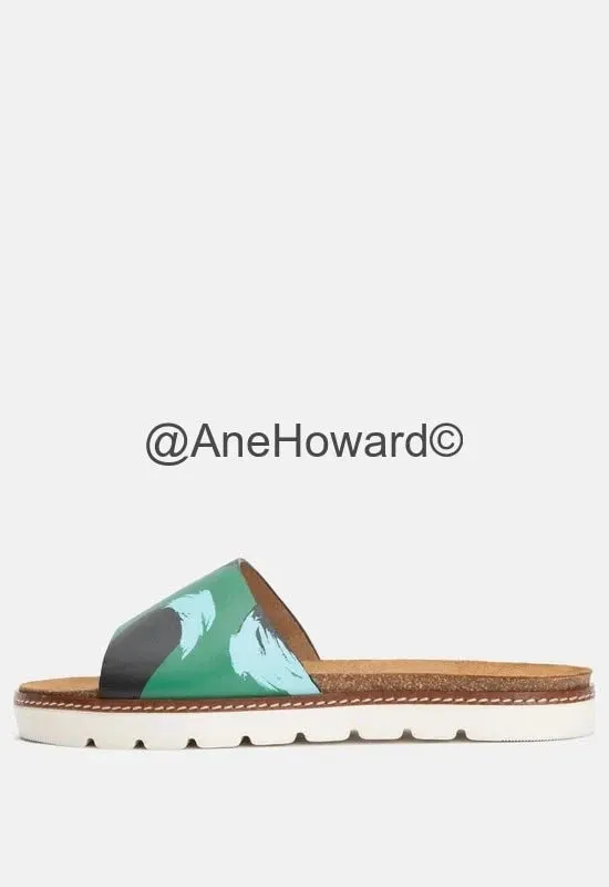 Handcrafted Sparks Women's Leather Sliders