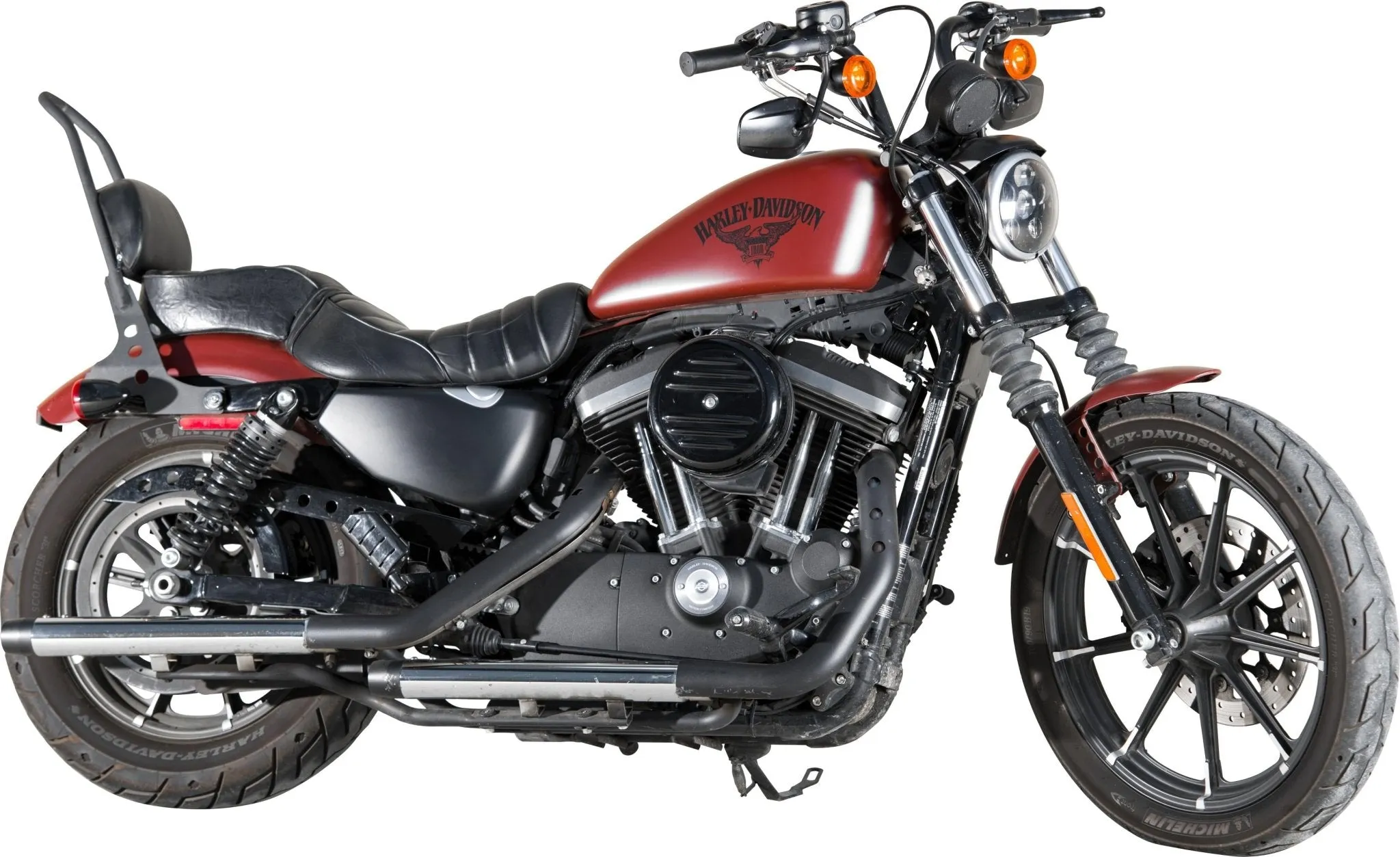 HardDrive 62016 Sportster Muffler - Chrome with Black End Cap