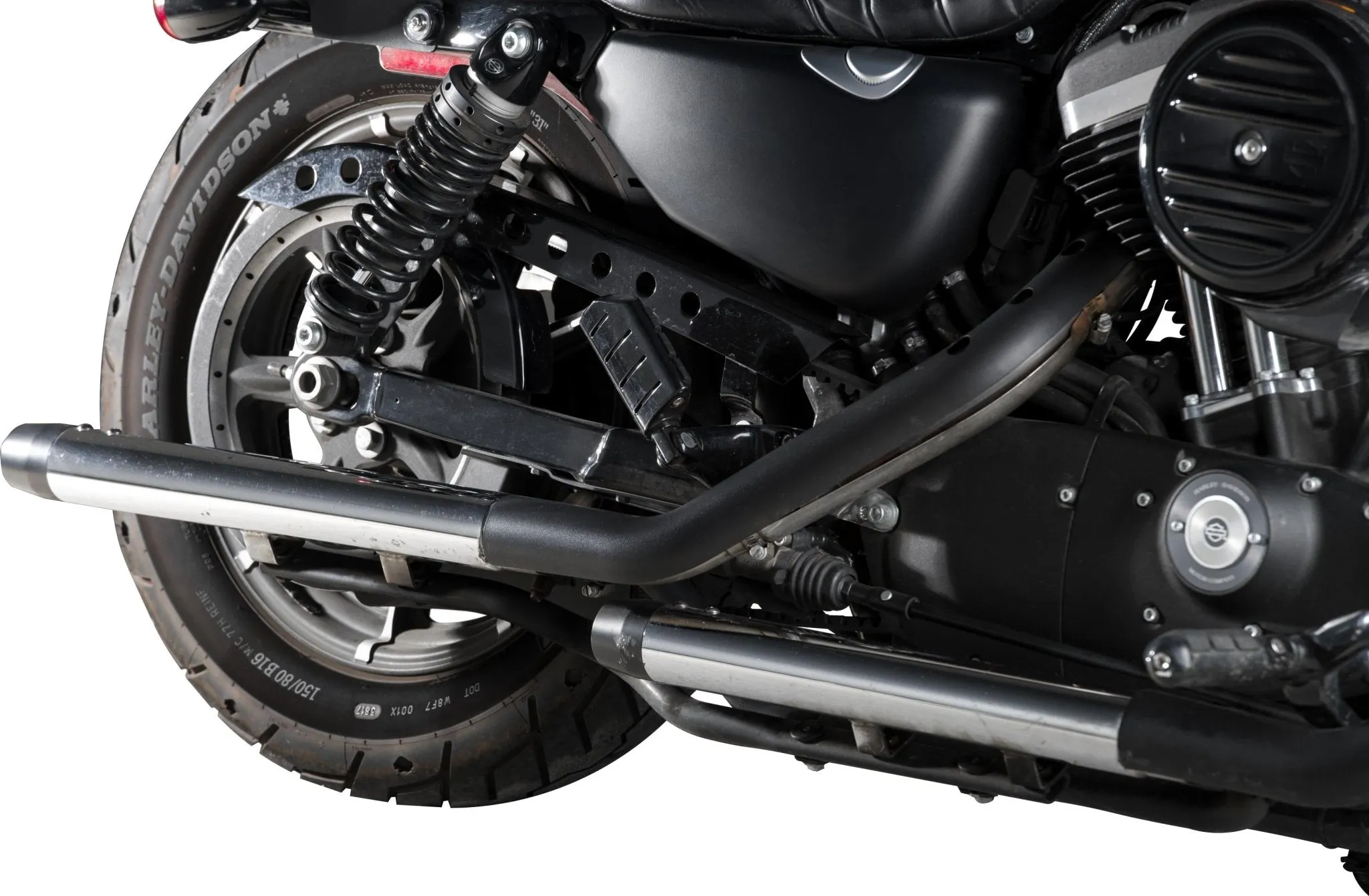 HardDrive 62016 Sportster Muffler - Chrome with Black End Cap