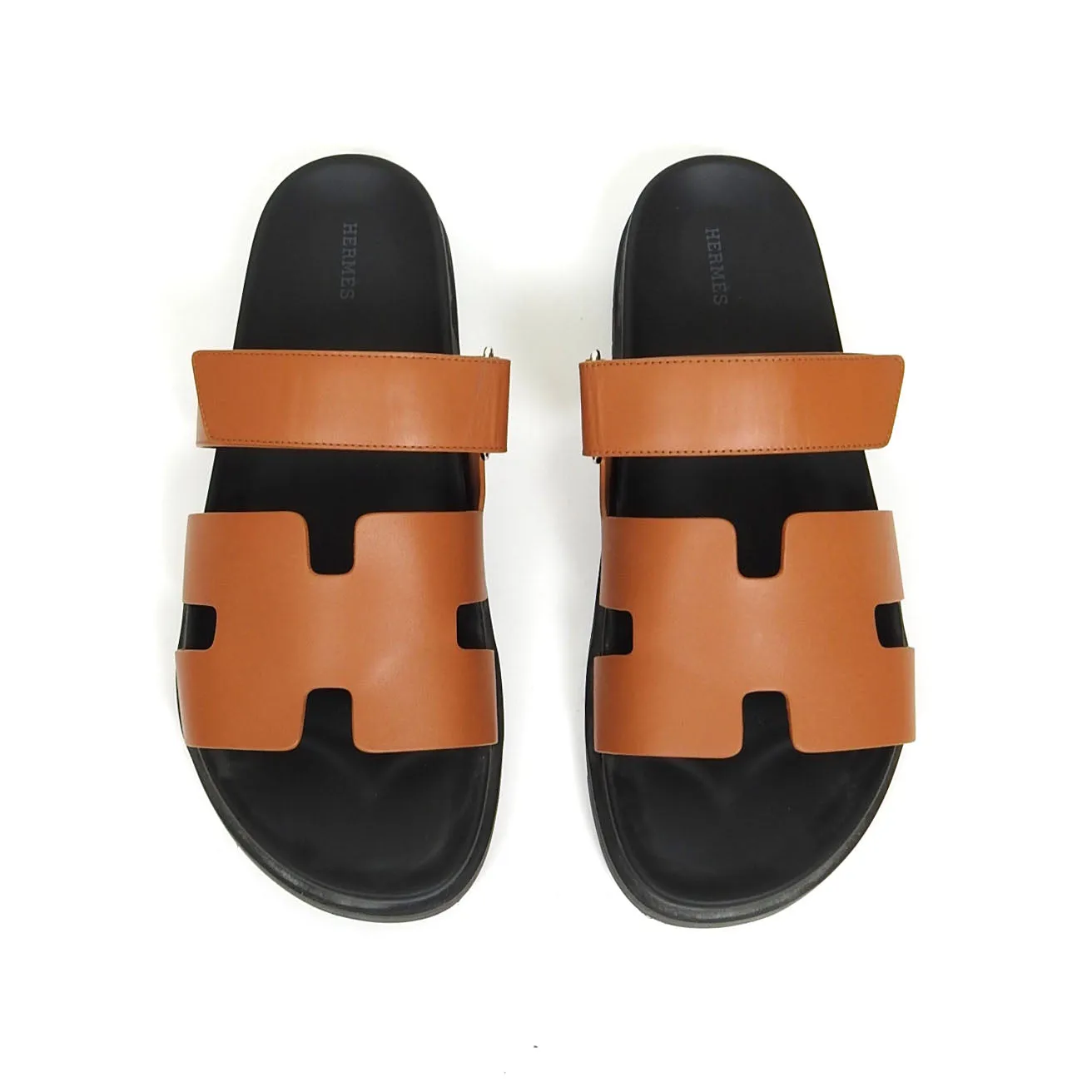 Hermes Chypre Leather Sandals Size 12