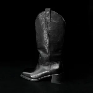 High-End Leather Western Boots