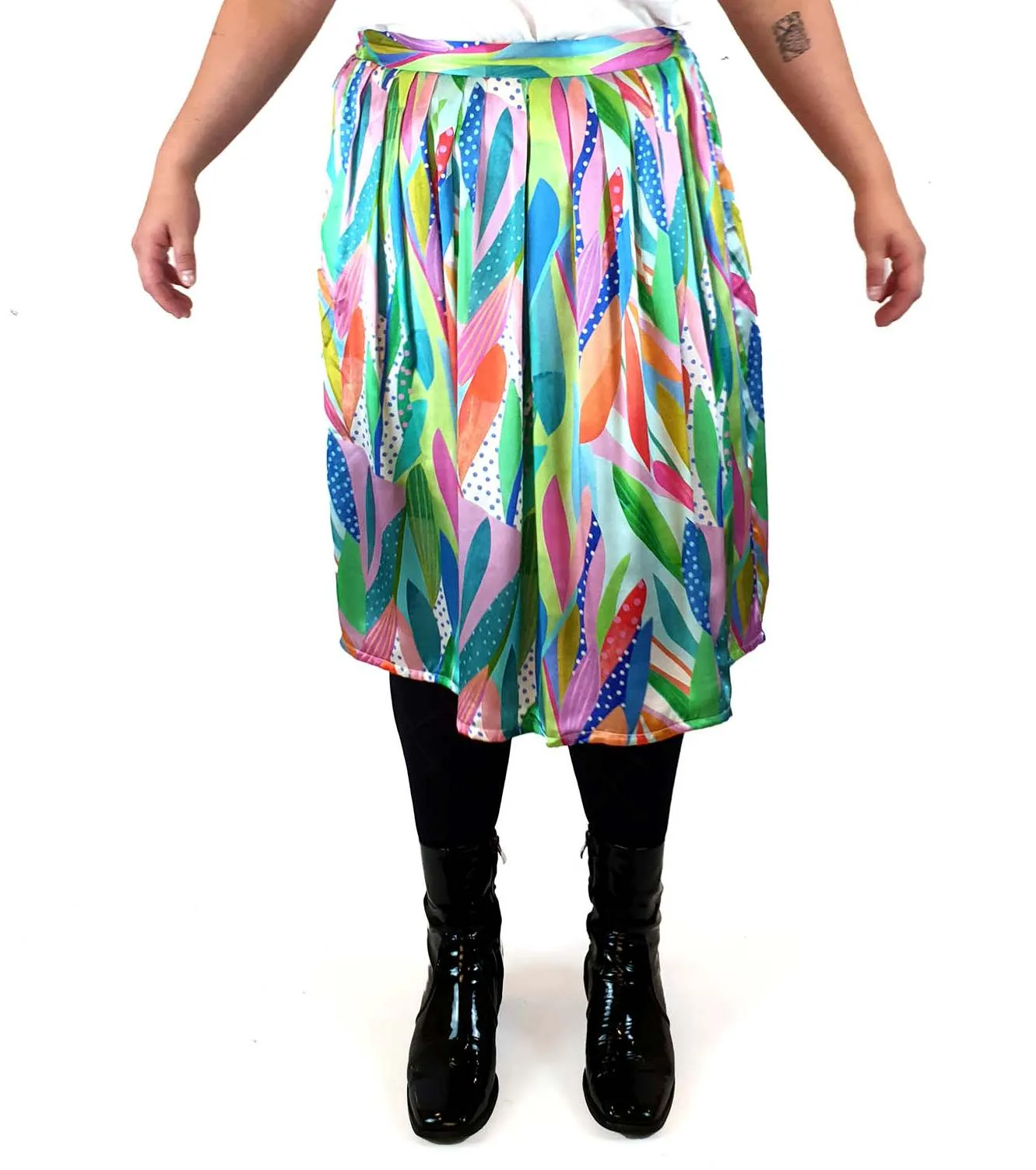 Karla Cola colourful print silk skirt size L