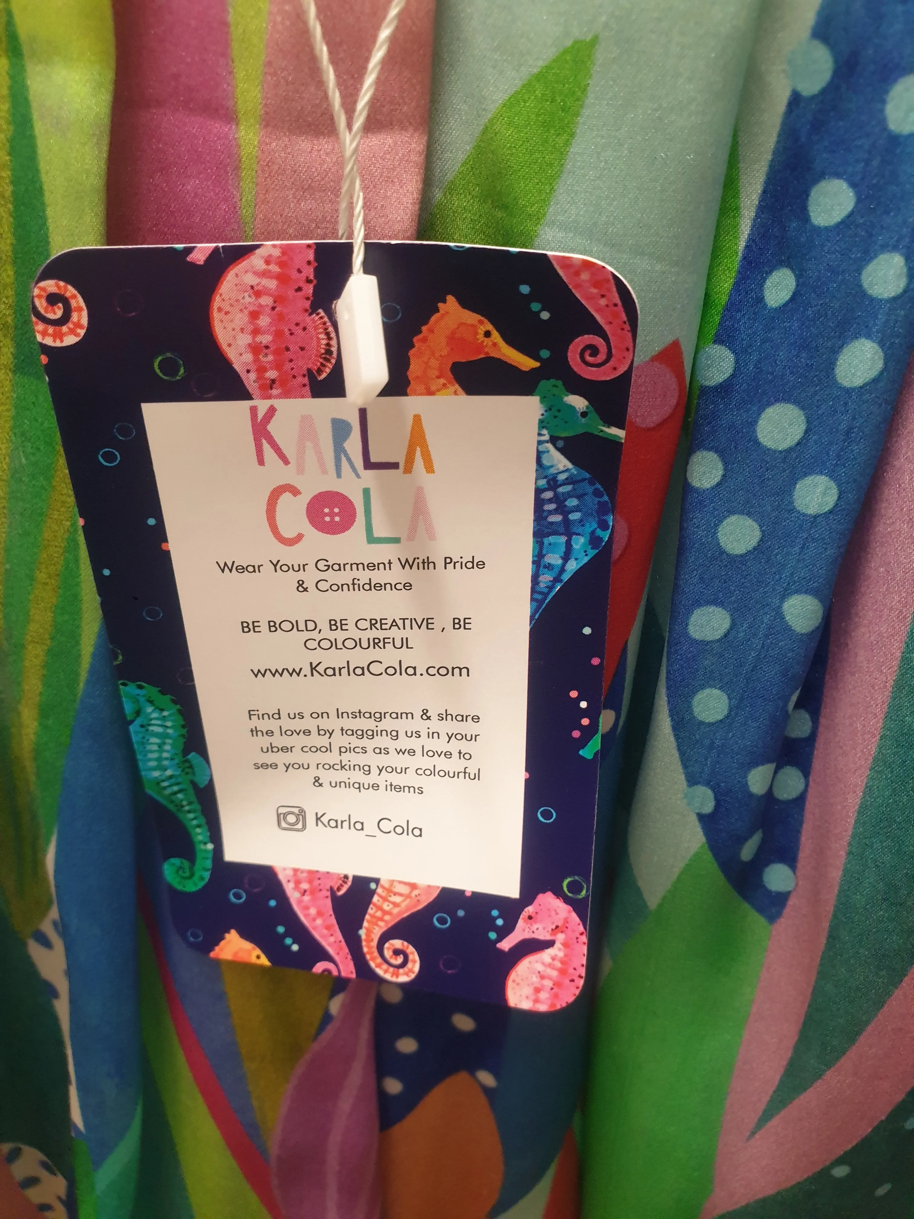 Karla Cola colourful print silk skirt size L