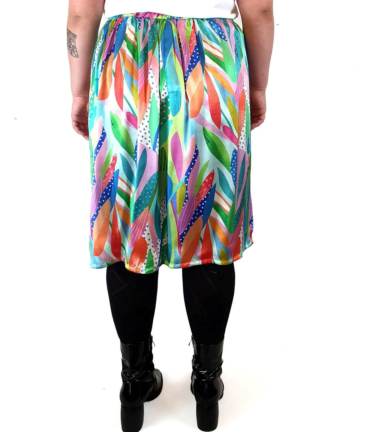Karla Cola colourful print silk skirt size L