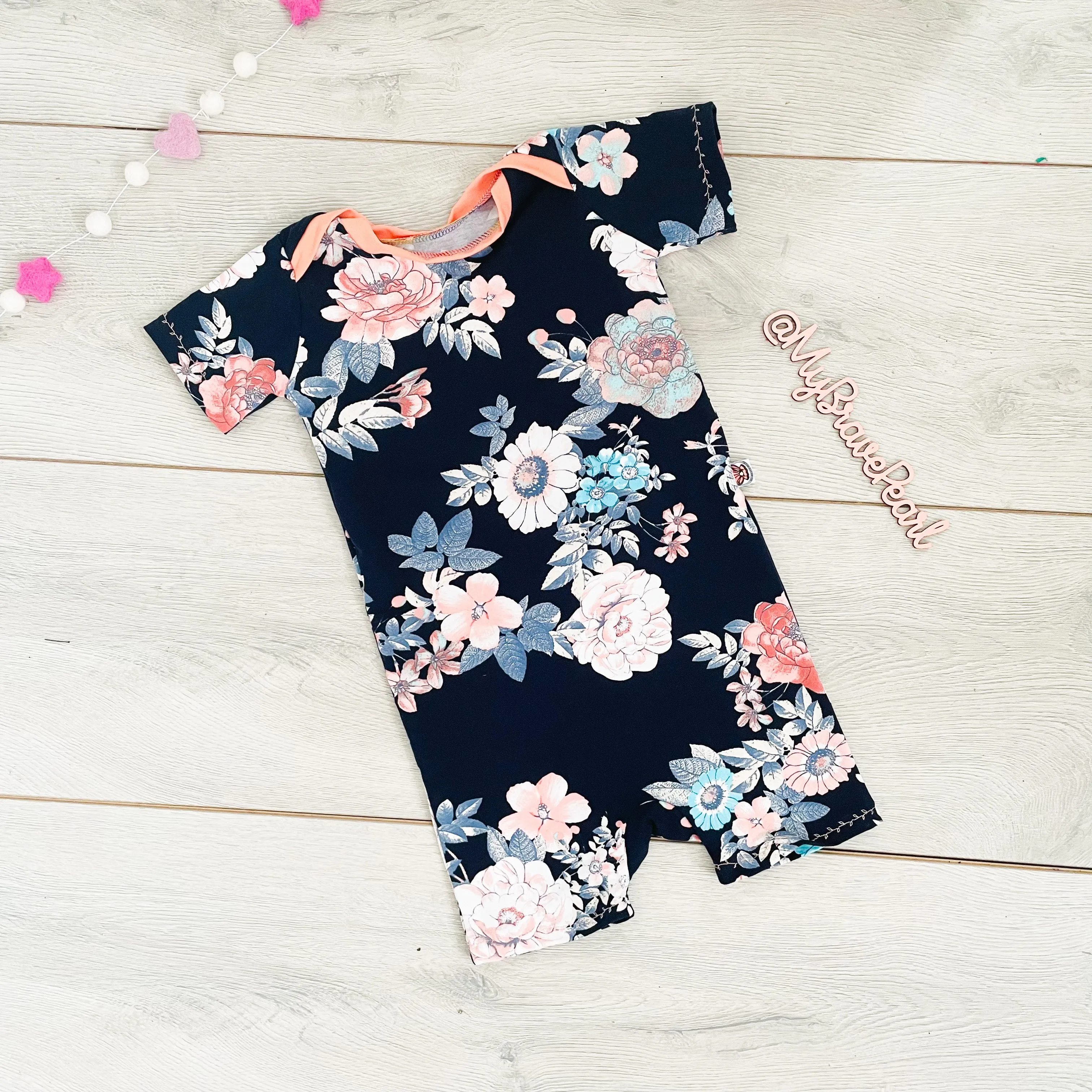 Kids Envelope Shoulder Shortie Romper