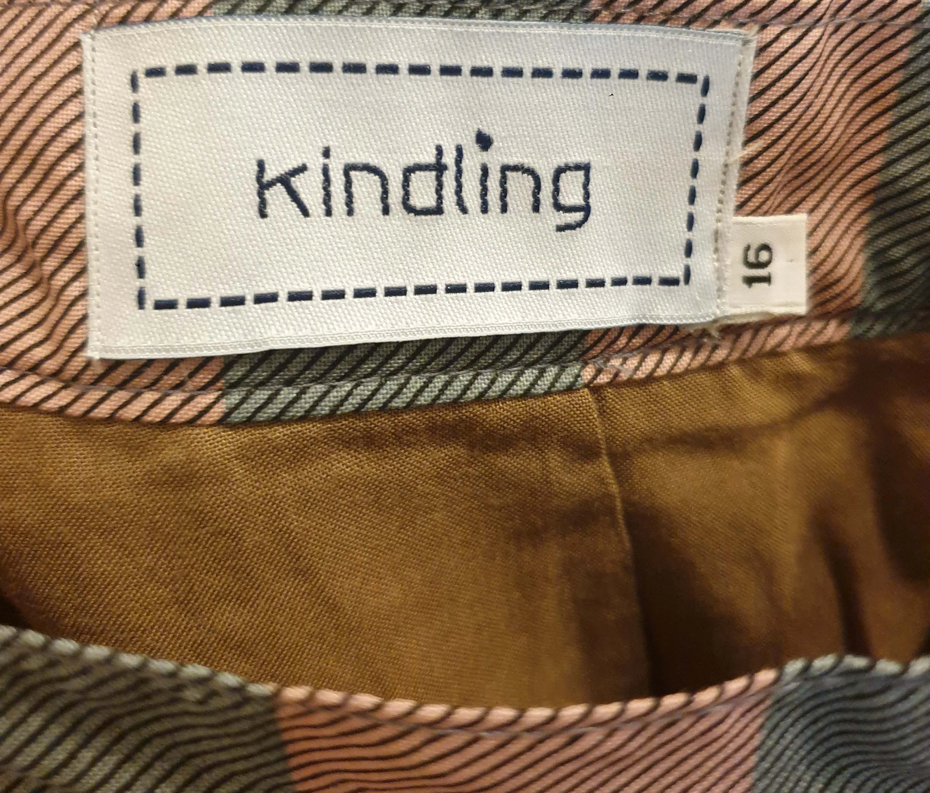 Kindling pink and blue striped skirt size 16