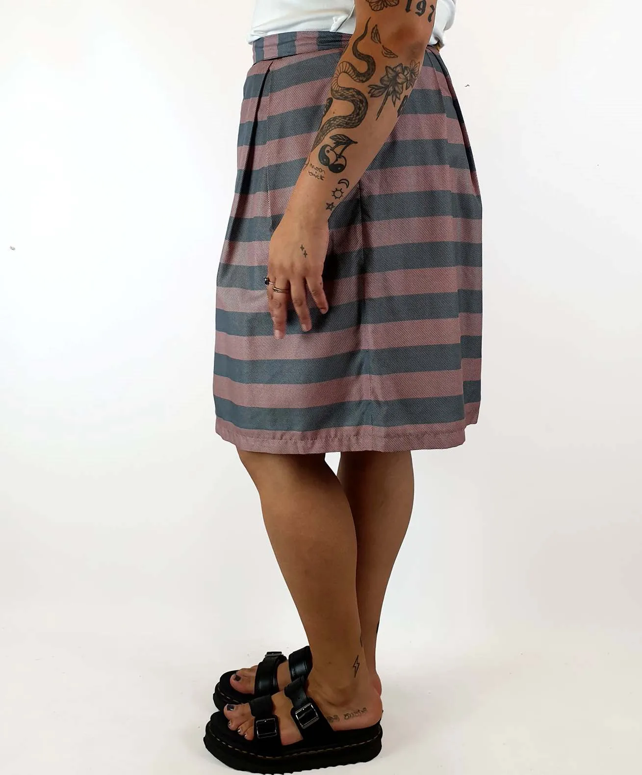Kindling pink and blue striped skirt size 16