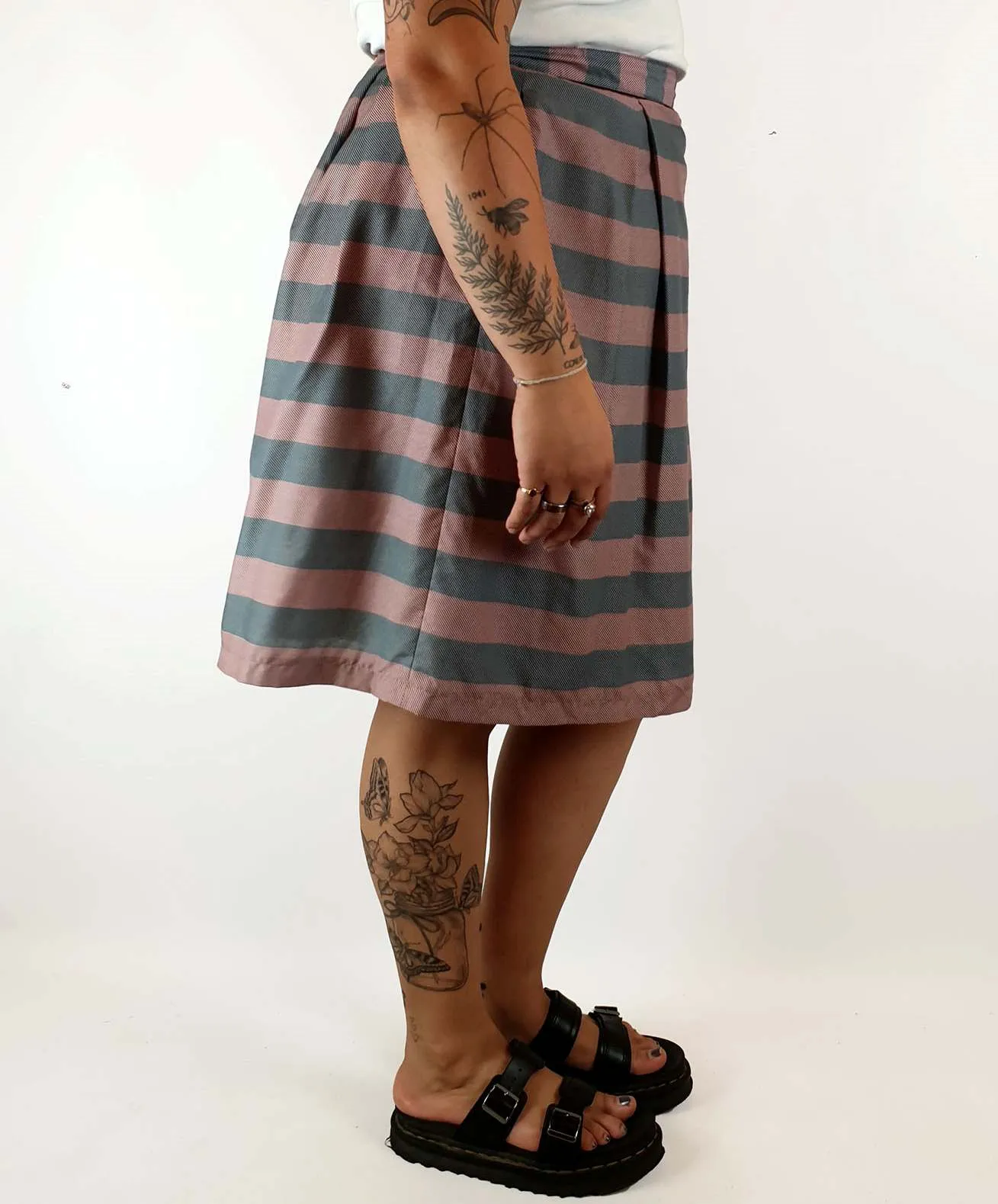 Kindling pink and blue striped skirt size 16