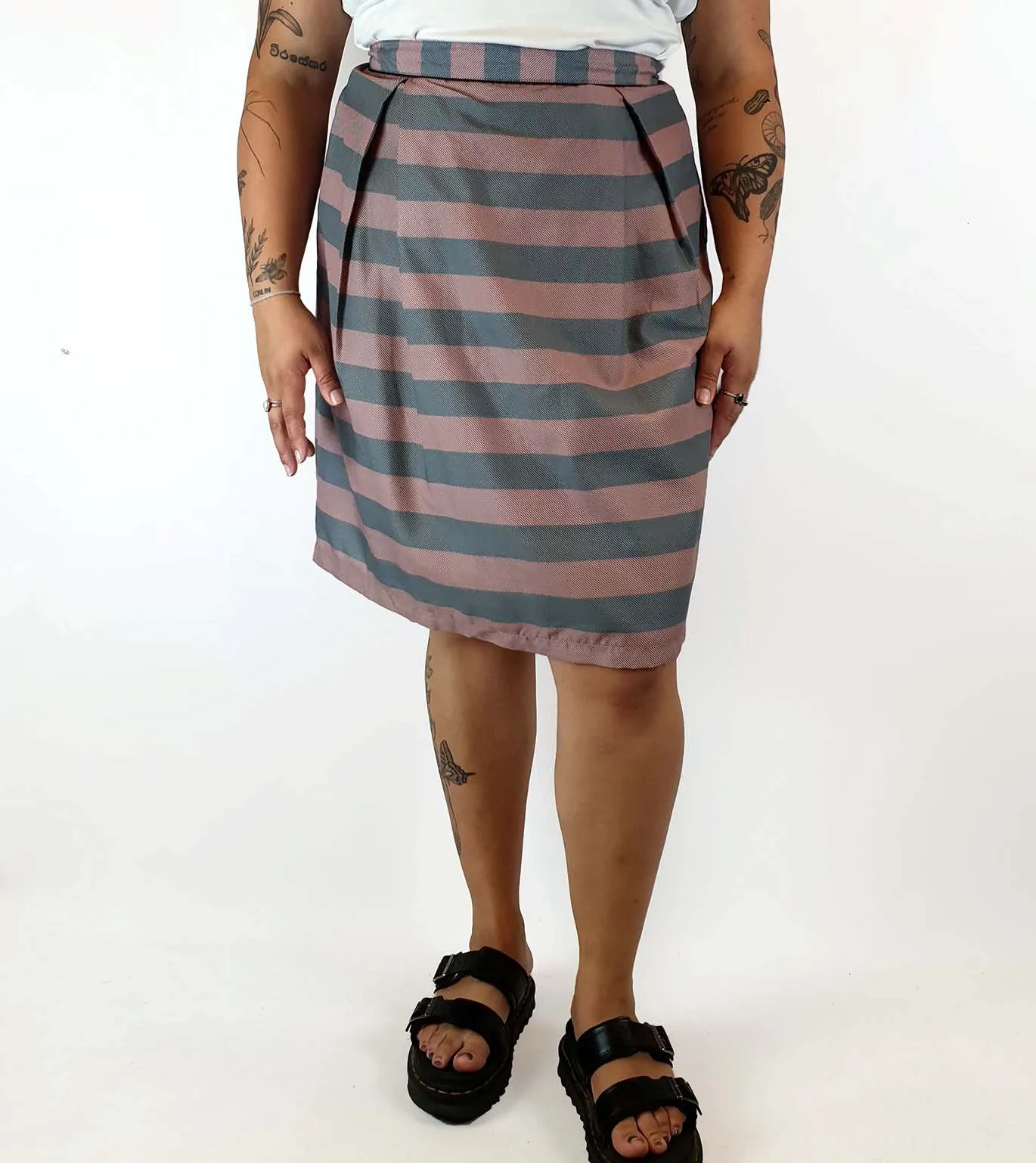 Kindling pink and blue striped skirt size 16