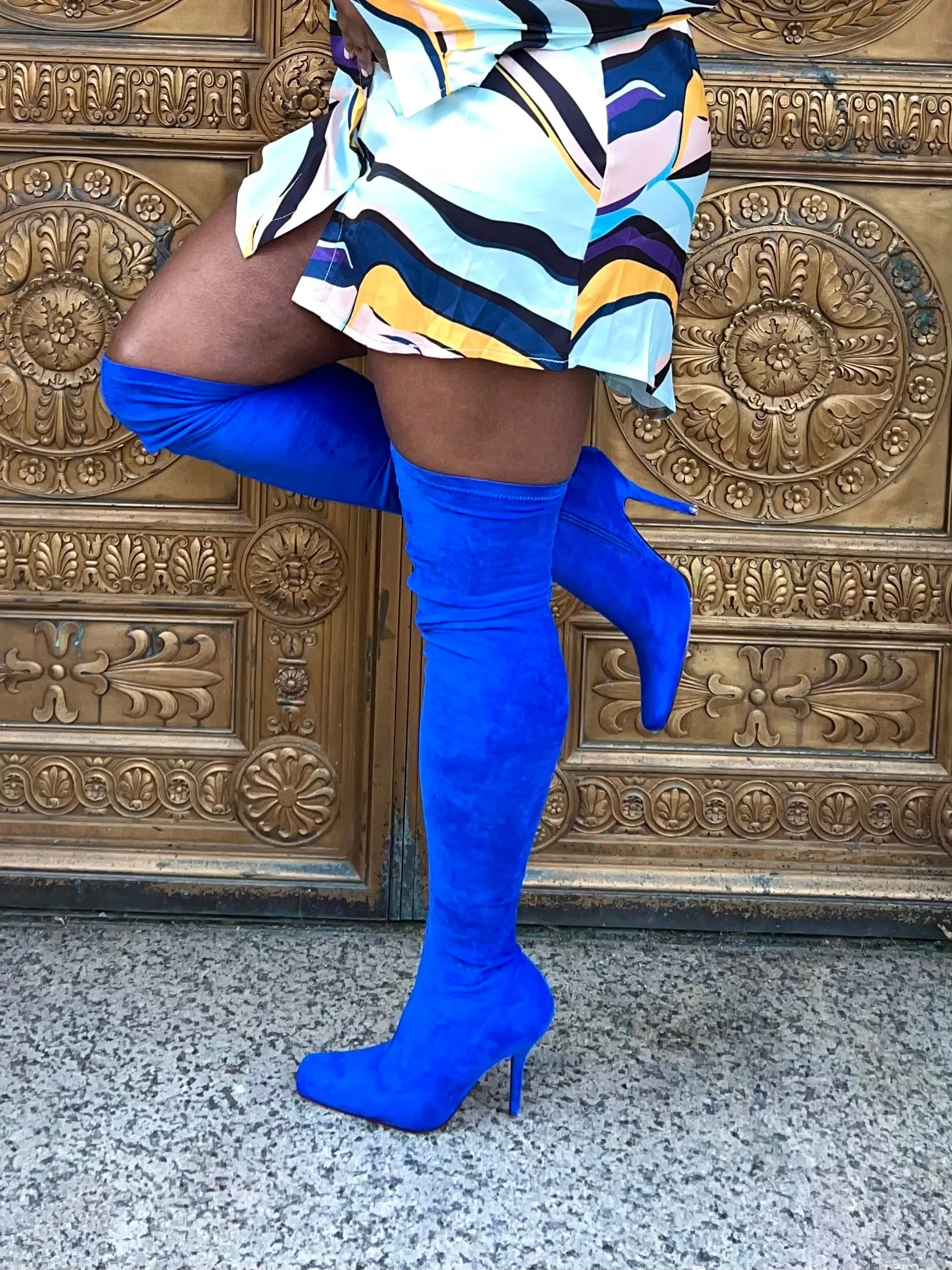 Lee Over The Knee Boots (Blue)