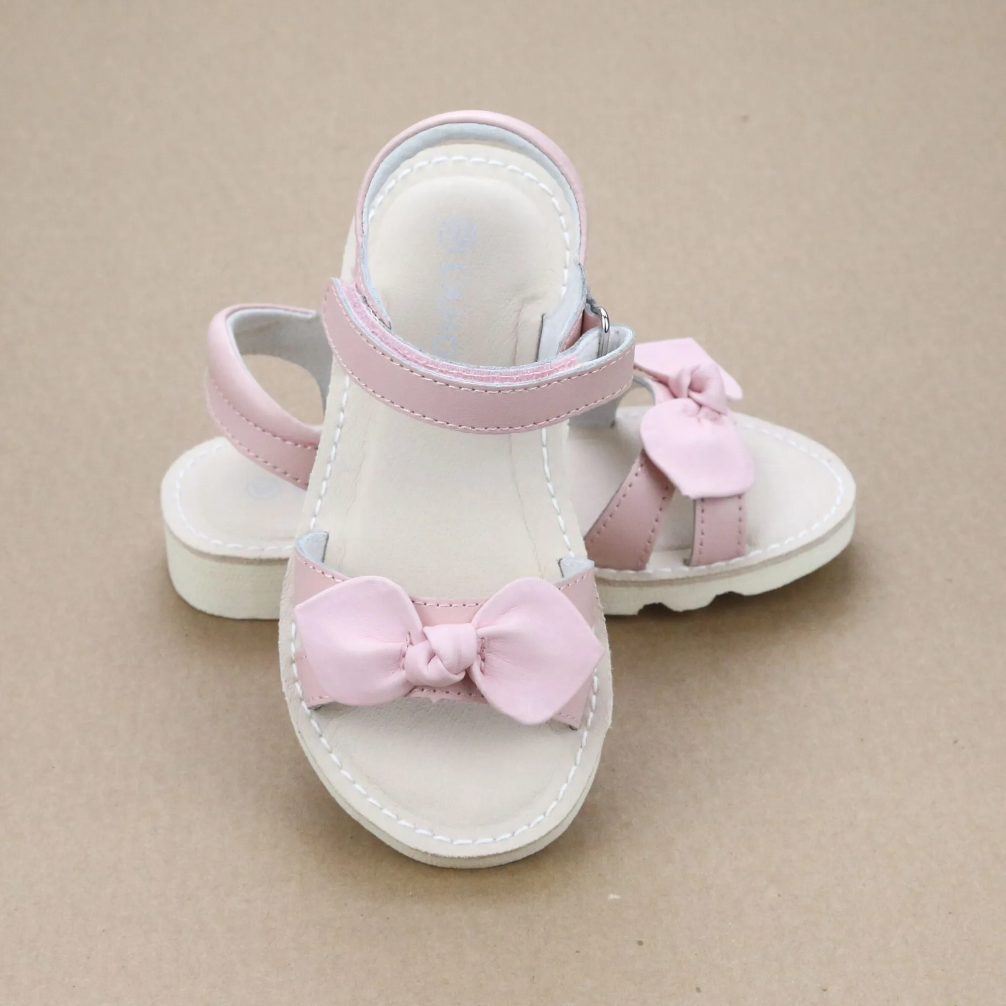 Leigh Girls Leather Knotted Bow Sandal