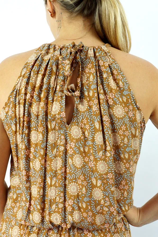 Long Chloe Dress "Daisy Flower"