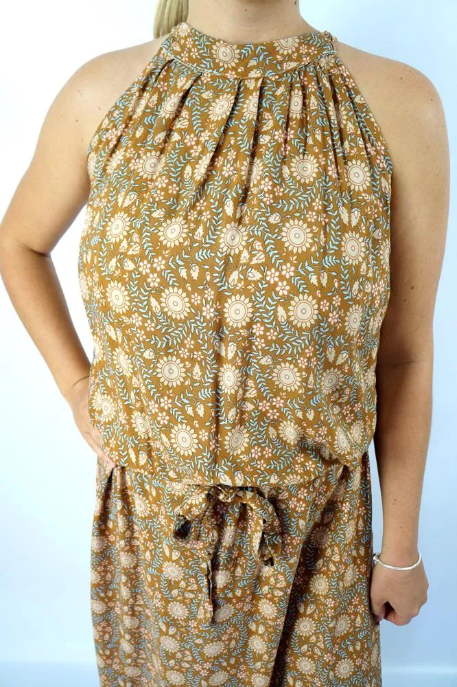 Long Chloe Dress "Daisy Flower"
