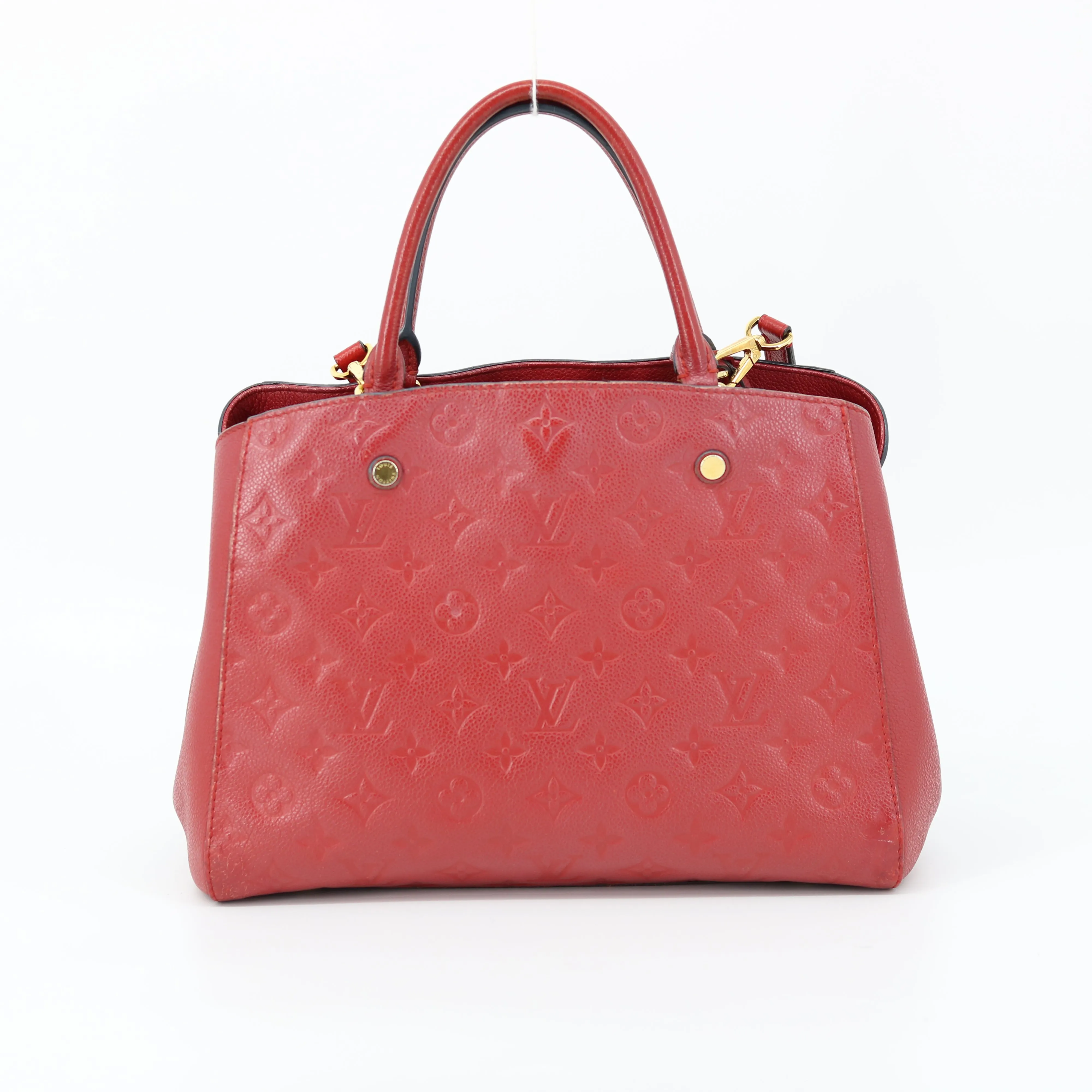 Louis Vuitton Red Montaigne Monogram Empreinte Crossbody Bag #913