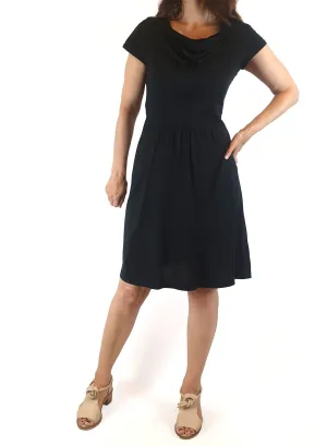 Lush black cowl dress size 10 (small fit, best fits size 8)