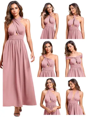 Maree backless halter mix up dusky rose dress size 18-20 Express NZ wide