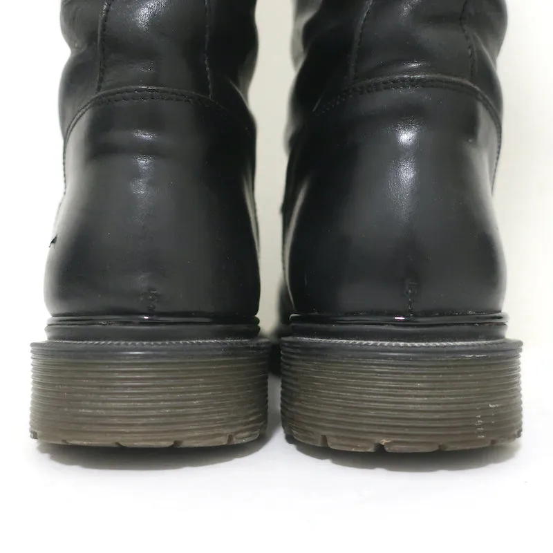 Marni Buckle Knee High Boots Black Leather Size 37