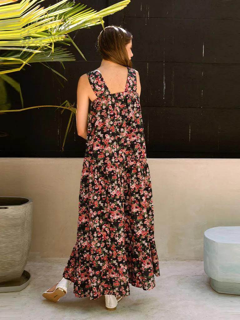 Midnight Love Tiered Dress