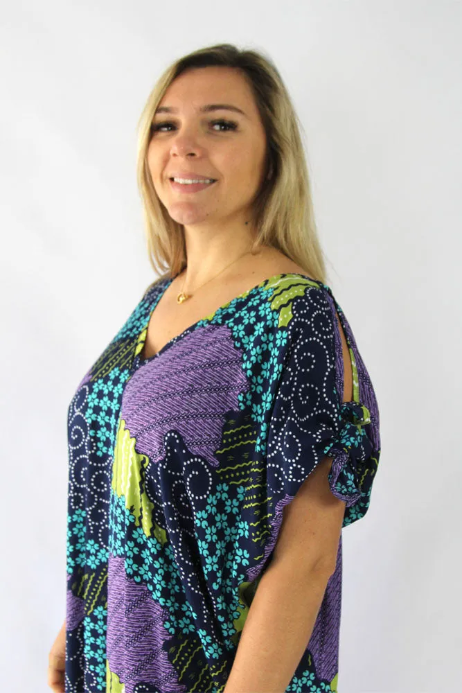 Mykonos Dress "Mosaic" Print