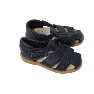 Navy Leather Sandals