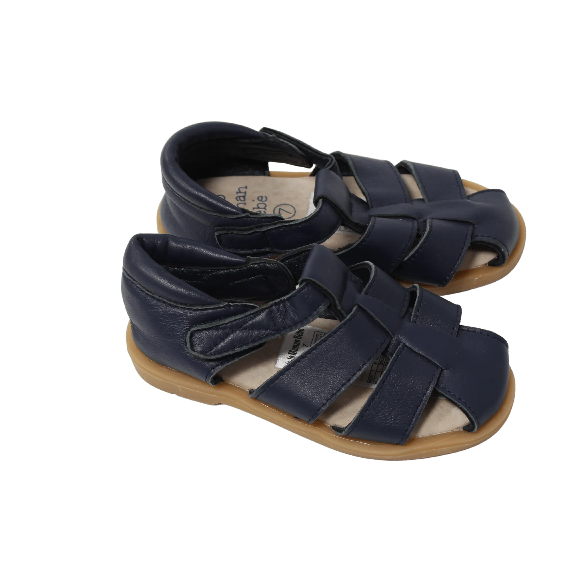 Navy Leather Sandals