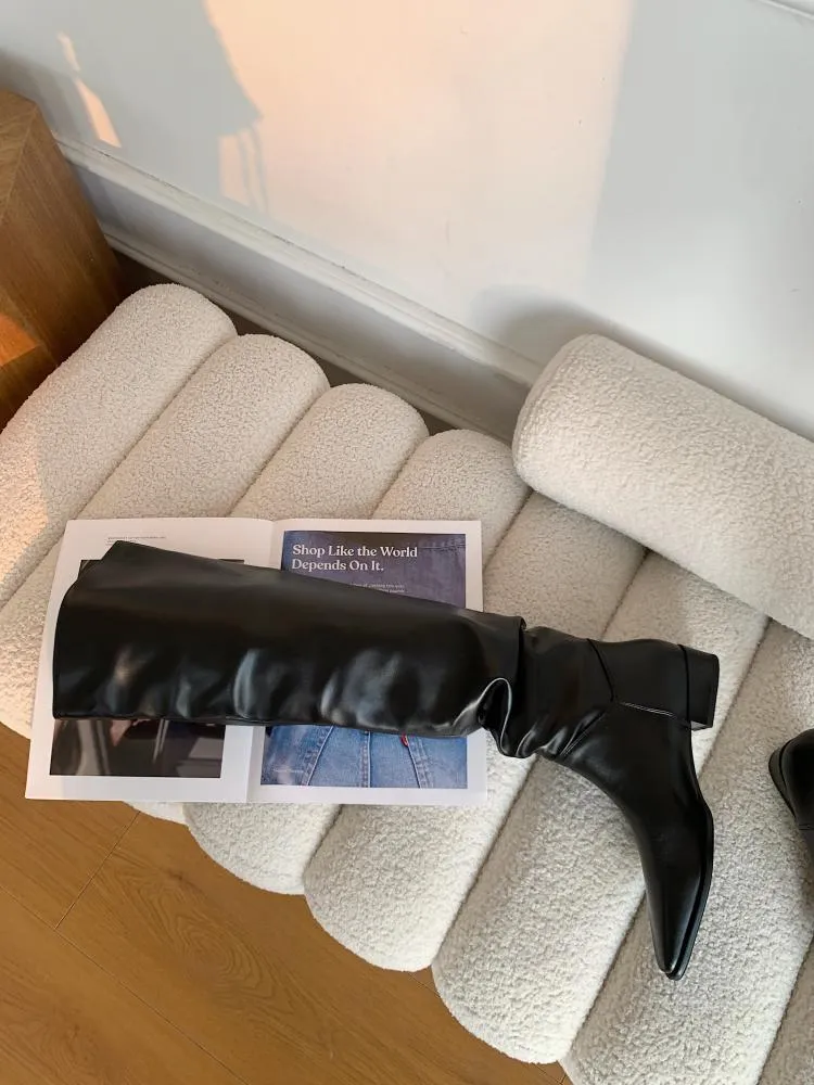 Non-removable over-the-knee boots, large camisole boots