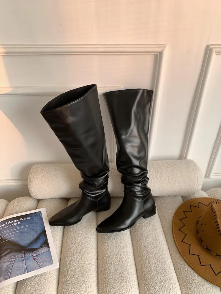 Non-removable over-the-knee boots, large camisole boots