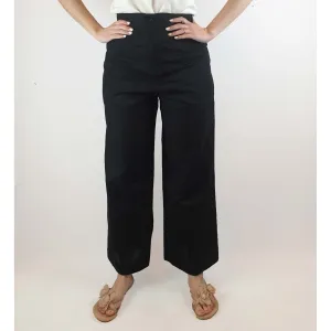 Nude Lucy black linen mix straight leg pants size S (best fits size 10)