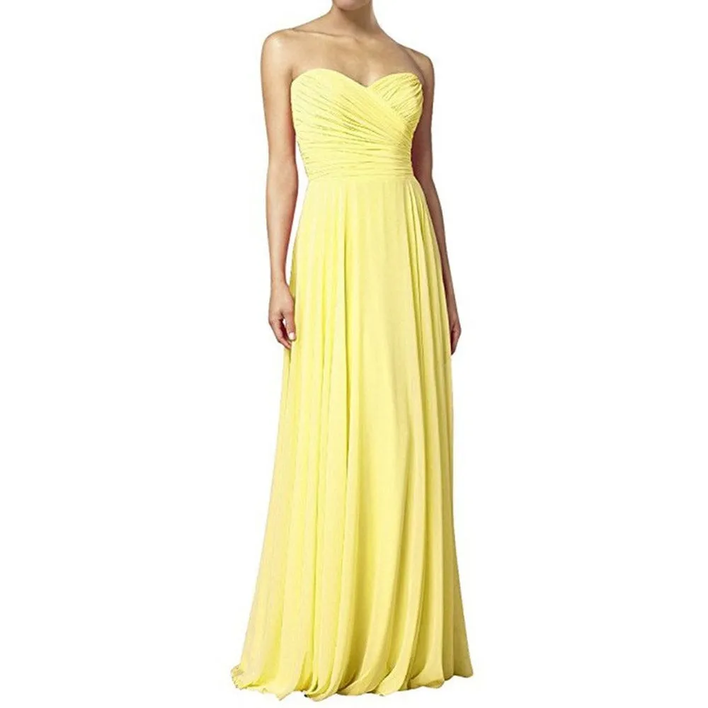 Off The Shoulder Prom Gown Long Chiffon Bridesmaid Dress