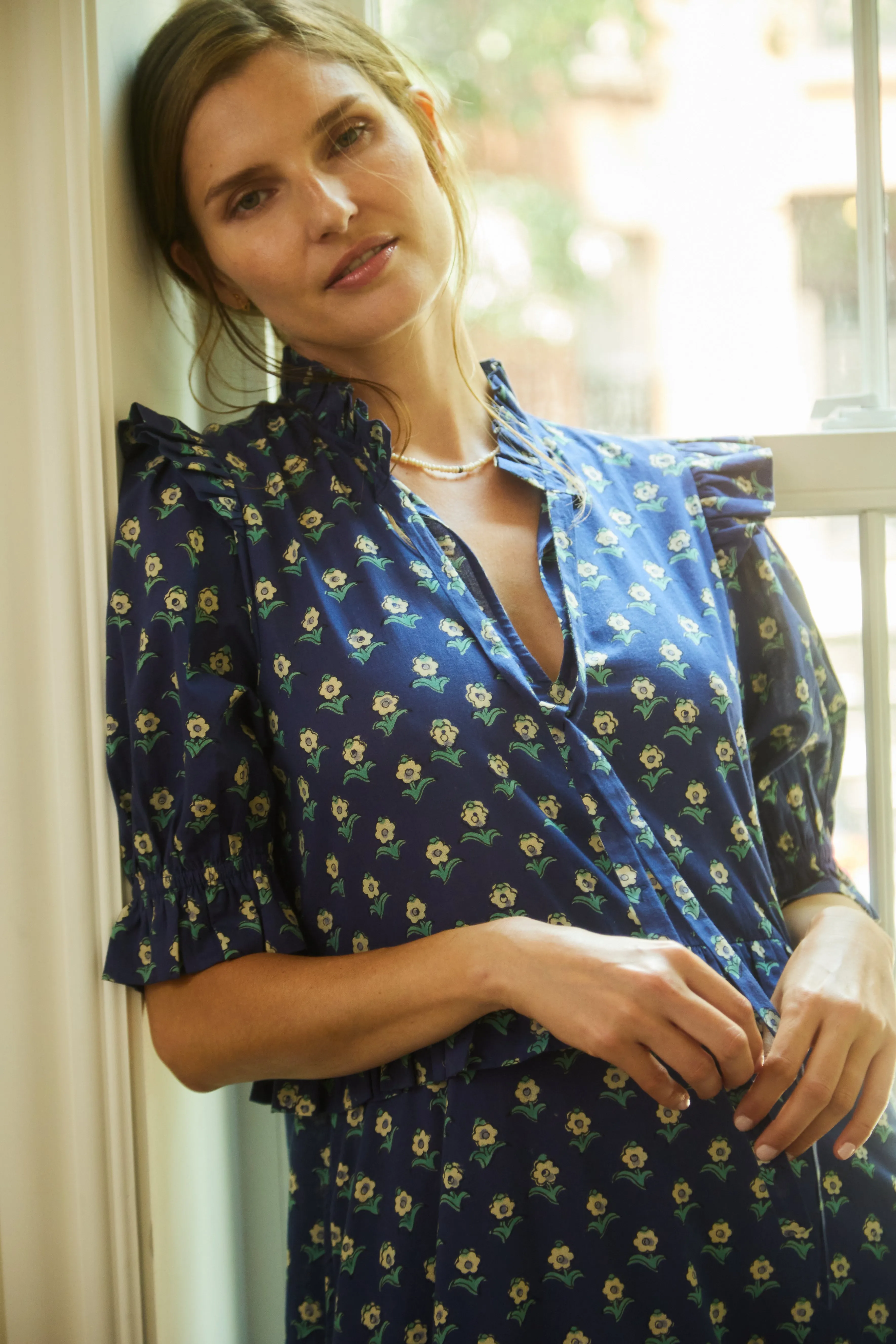 Olive Floral Dress