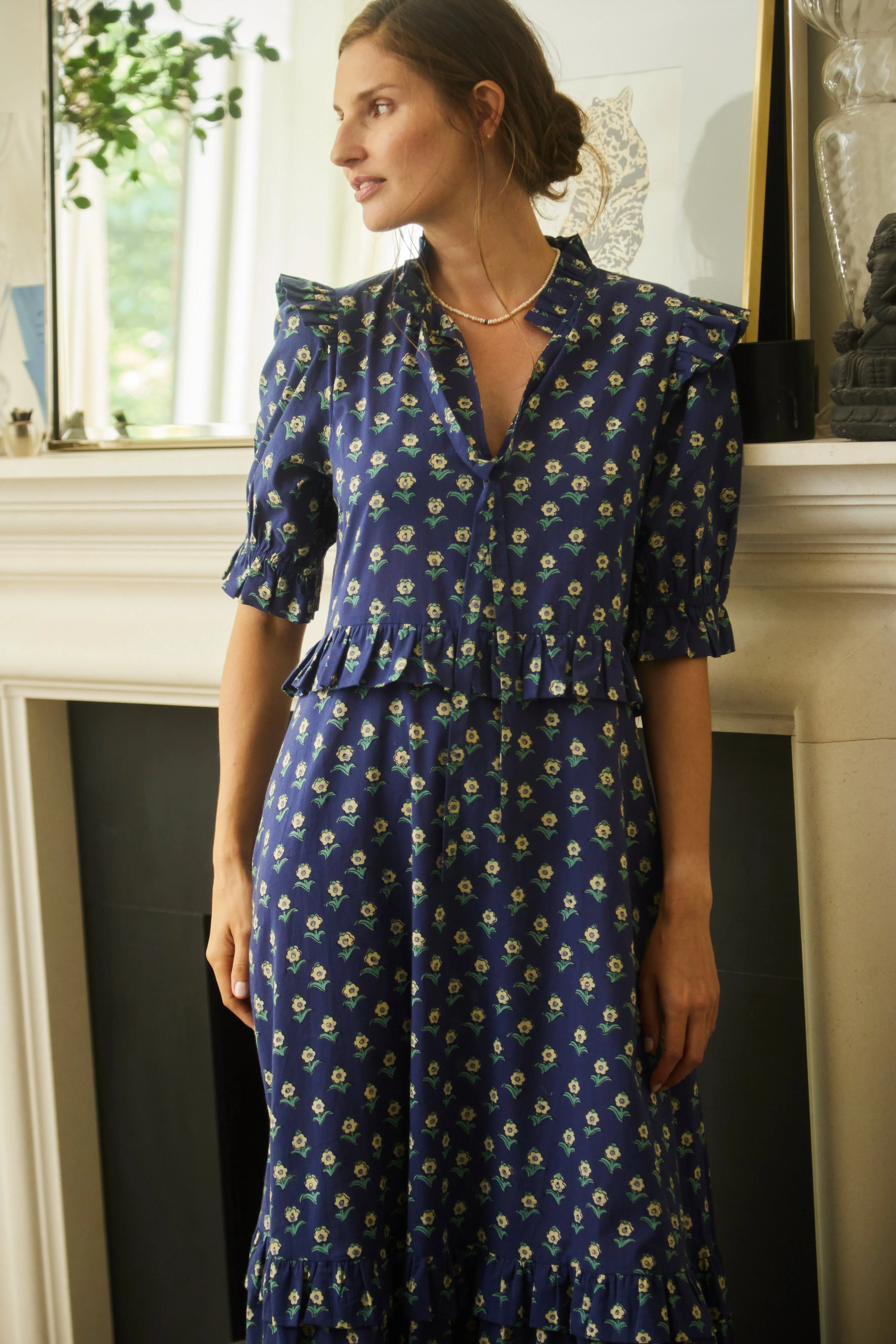 Olive Floral Dress