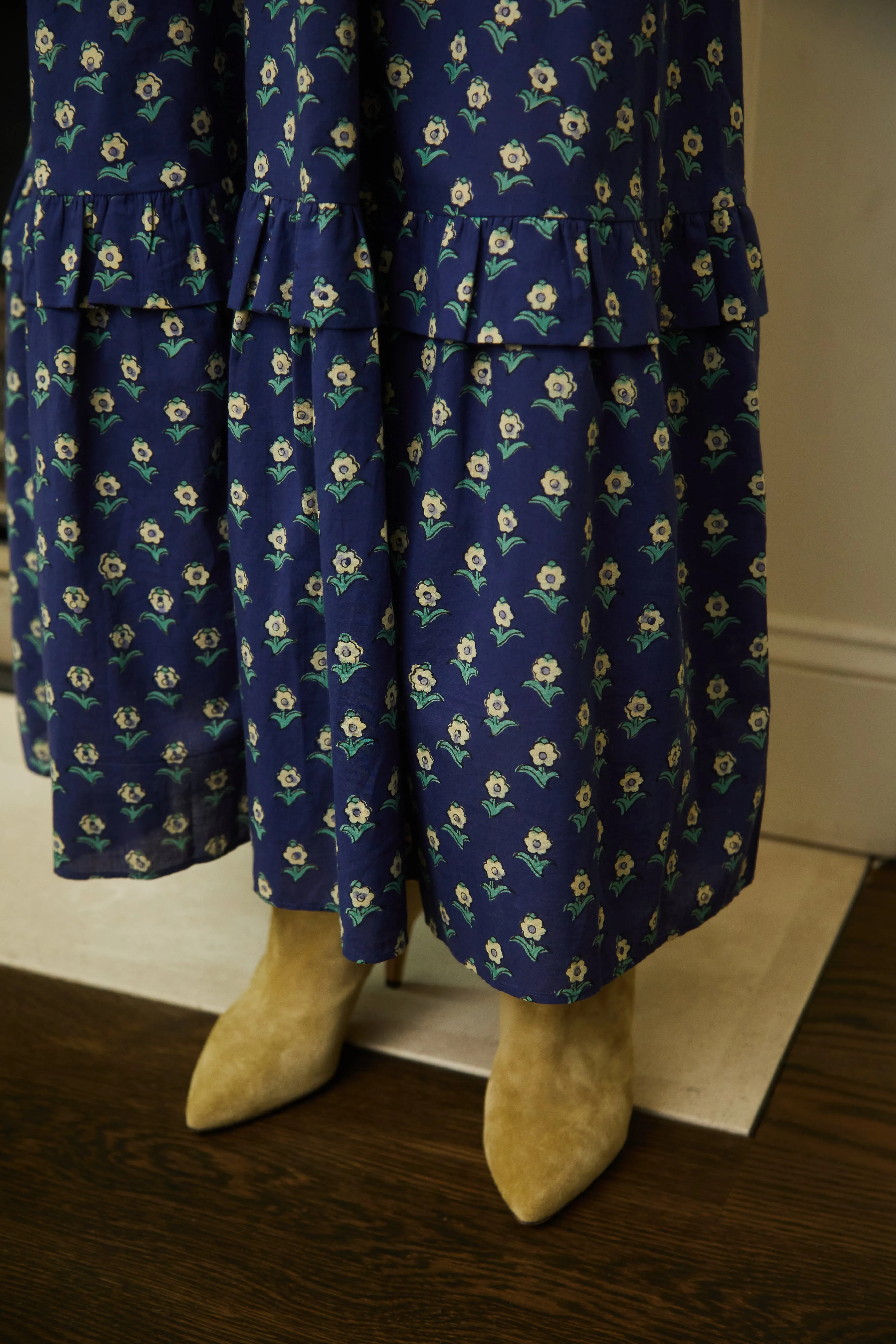 Olive Floral Dress