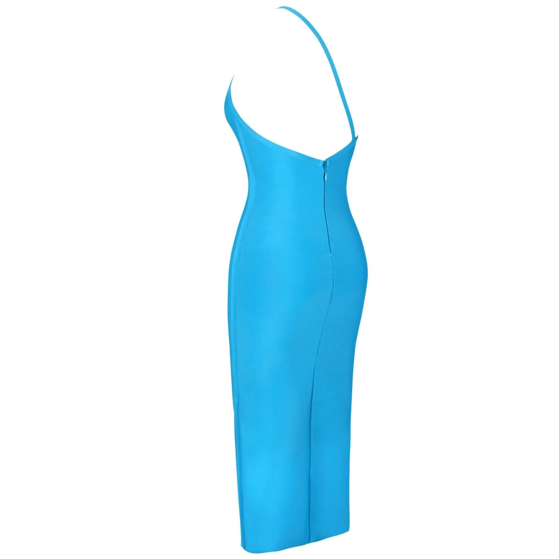 One Shoulder Asymmetrical Midi Bandage Dress PPHK054