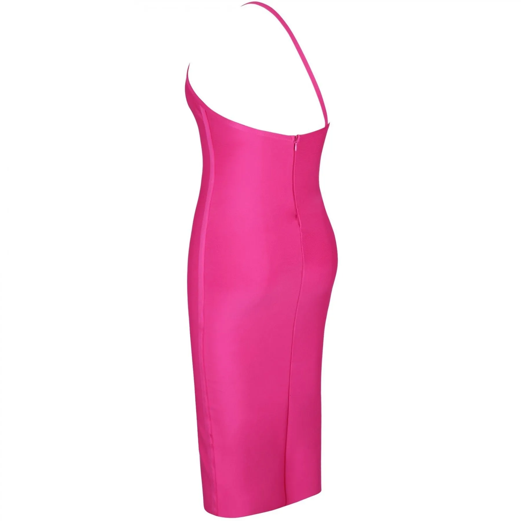 One Shoulder Asymmetrical Midi Bandage Dress PPHK054