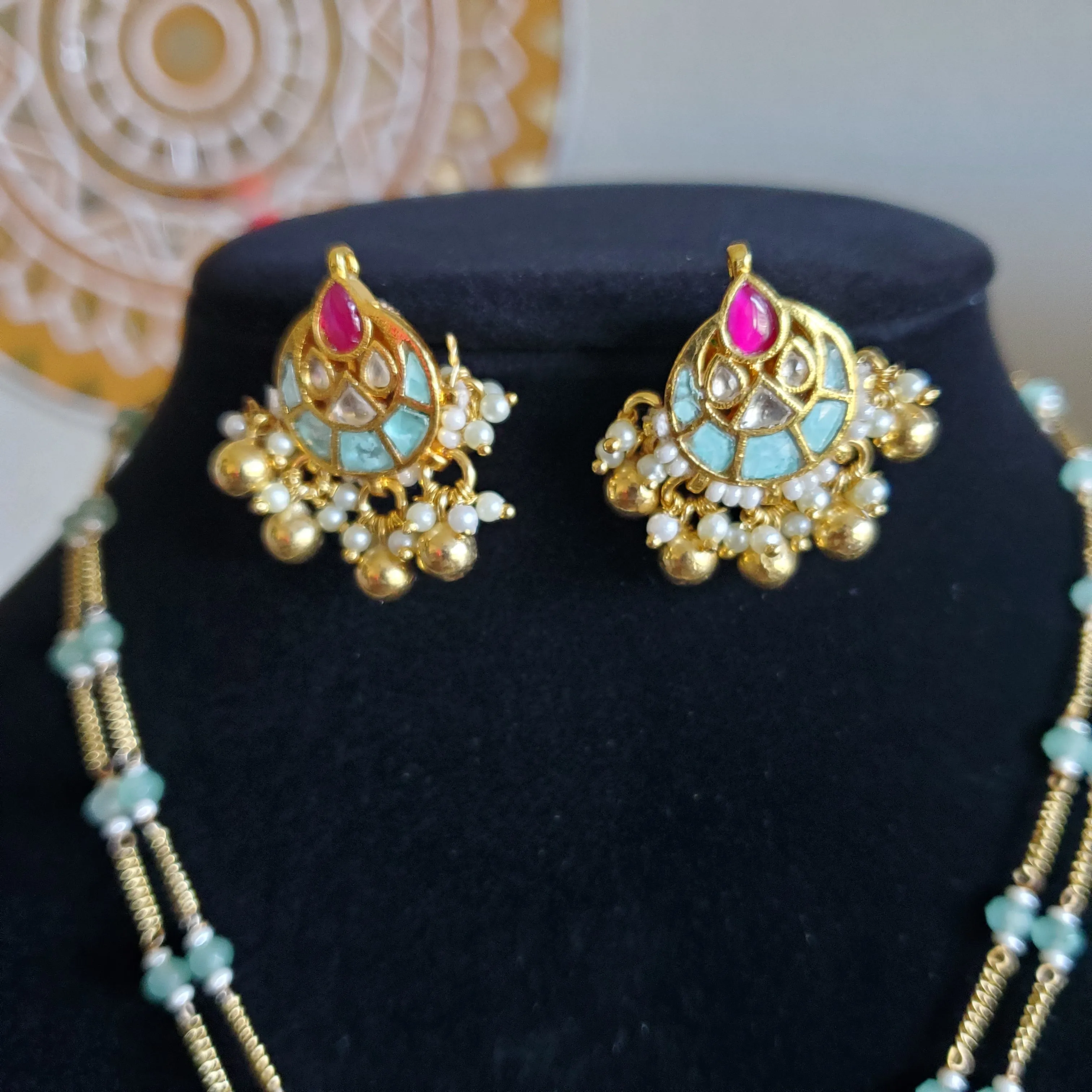 Pachi Kundan Chain Set With Gold Plating
