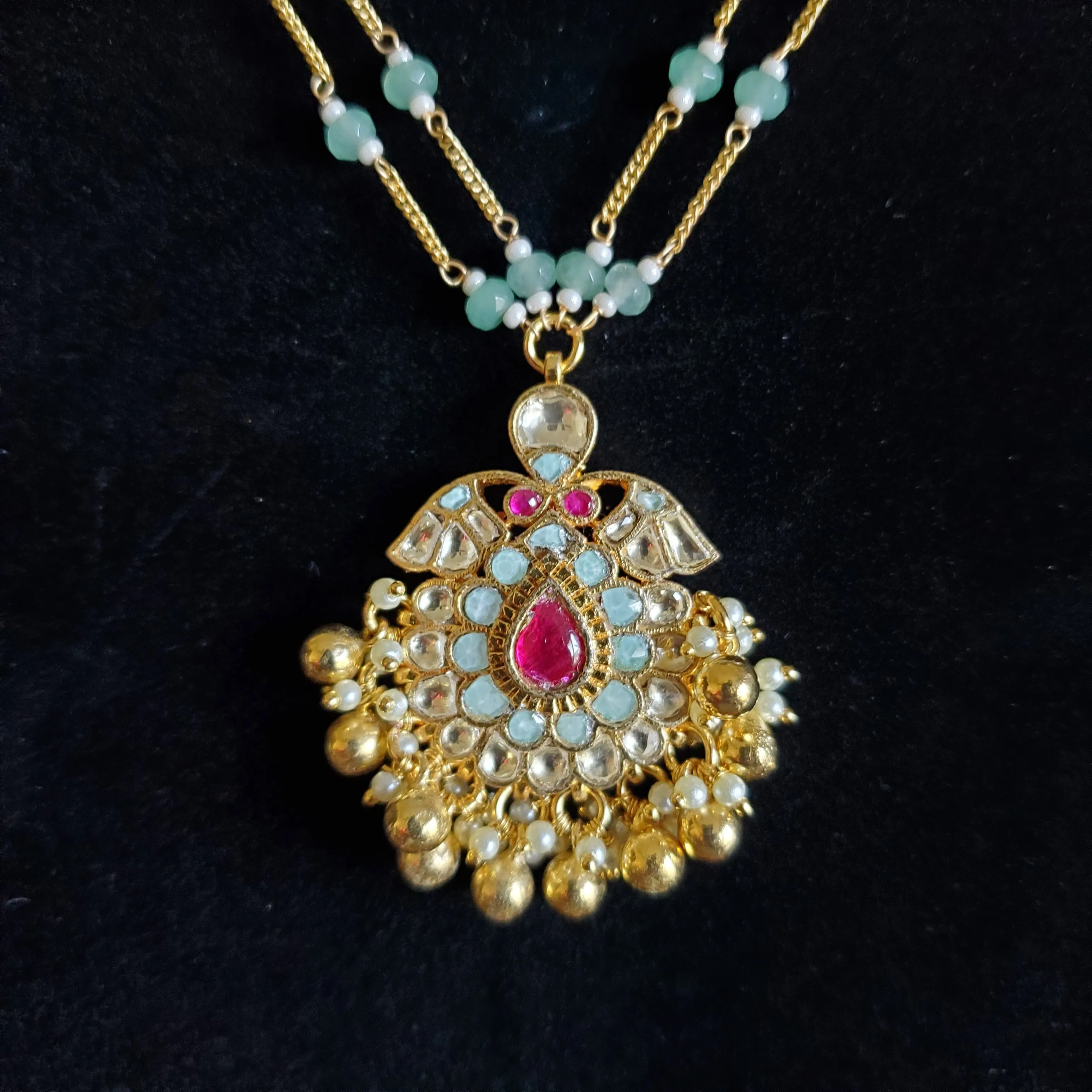 Pachi Kundan Chain Set With Gold Plating