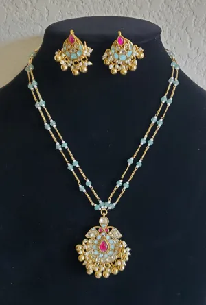 Pachi Kundan Chain Set With Gold Plating