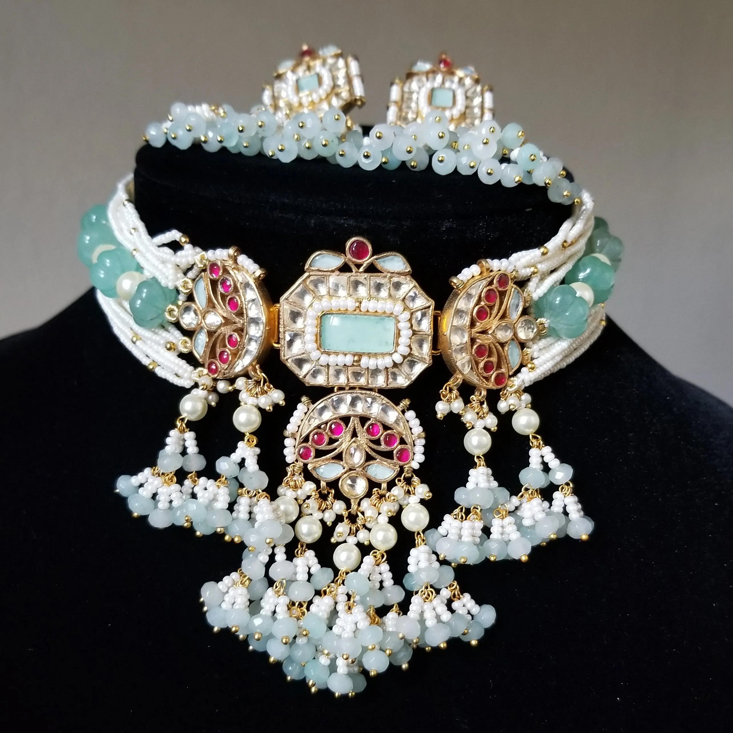 Pachi Kundan Choker Set With Gold Plating