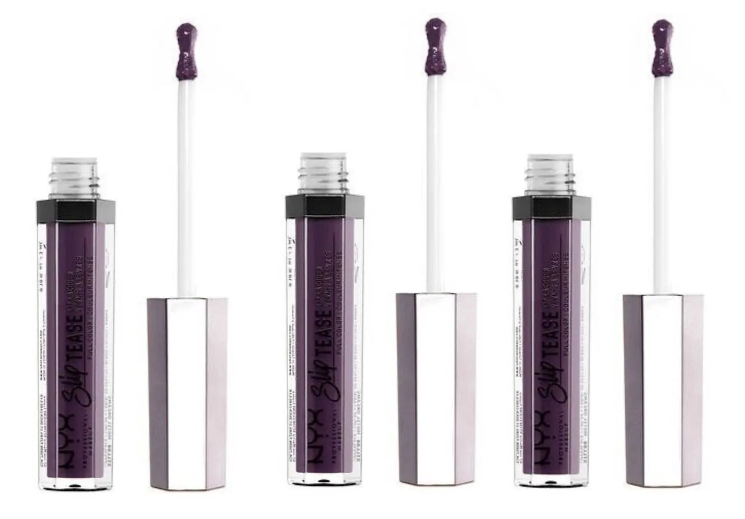 Pack of 3 NYX Slip Tease Full Color Lip Lacquer, Negotiator STLL11