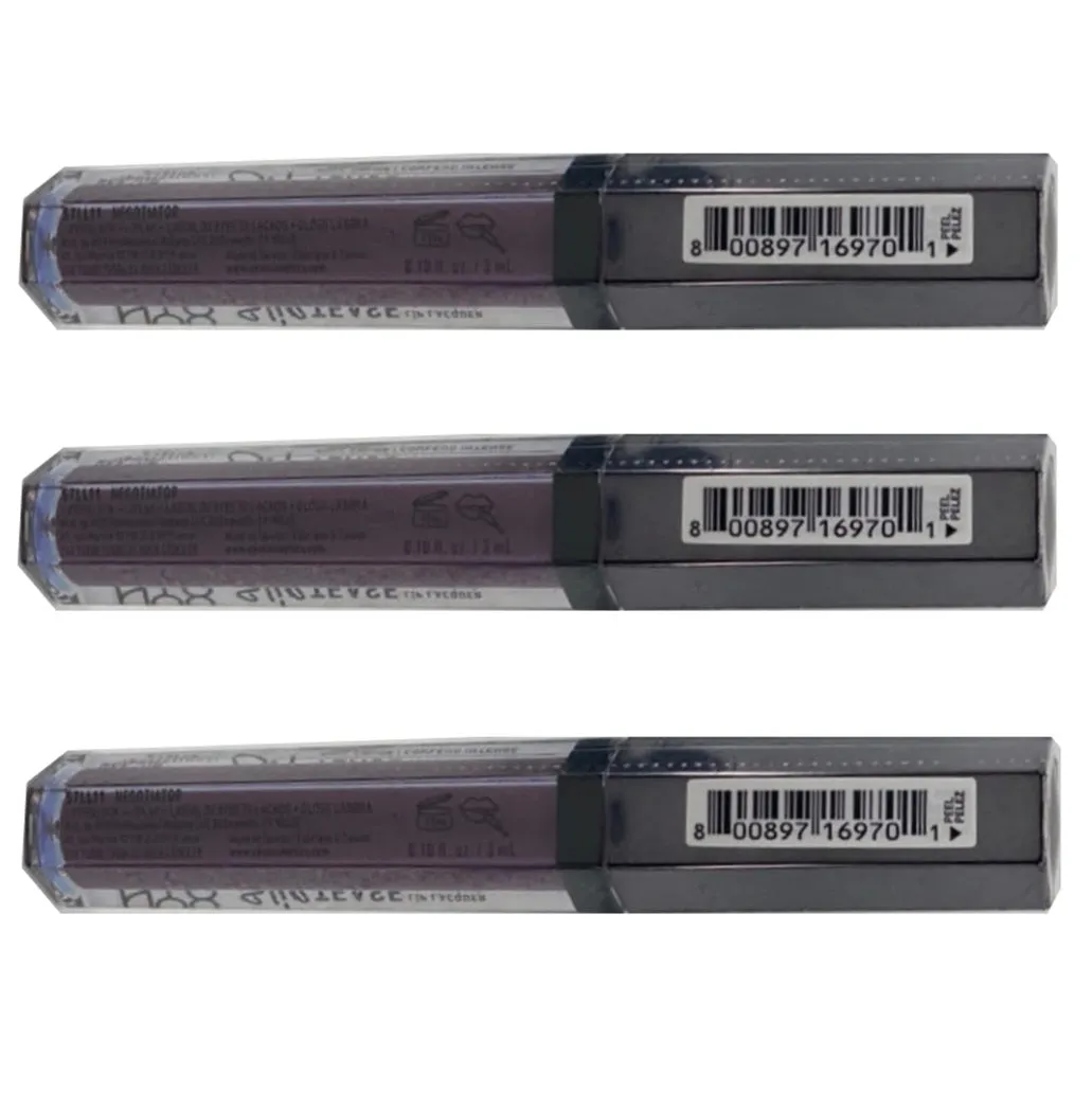 Pack of 3 NYX Slip Tease Full Color Lip Lacquer, Negotiator STLL11