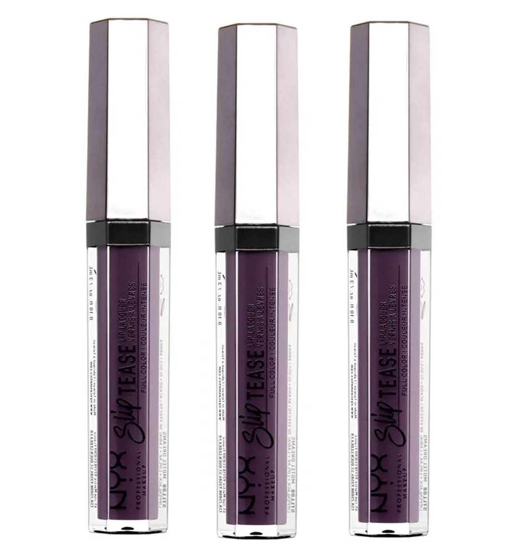 Pack of 3 NYX Slip Tease Full Color Lip Lacquer, Negotiator STLL11